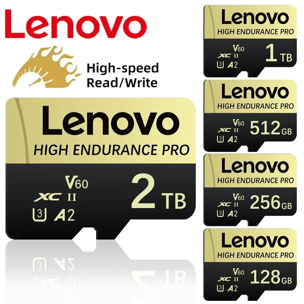 Lenovo SD-Speicherkarte 2TB 1TB Klasse 10 Hochgeschwindigkeits-Micro-TF-Karte 1TB 512GB für Nintendo Switch PC Smartphone SD-Karte 128GB 256GB