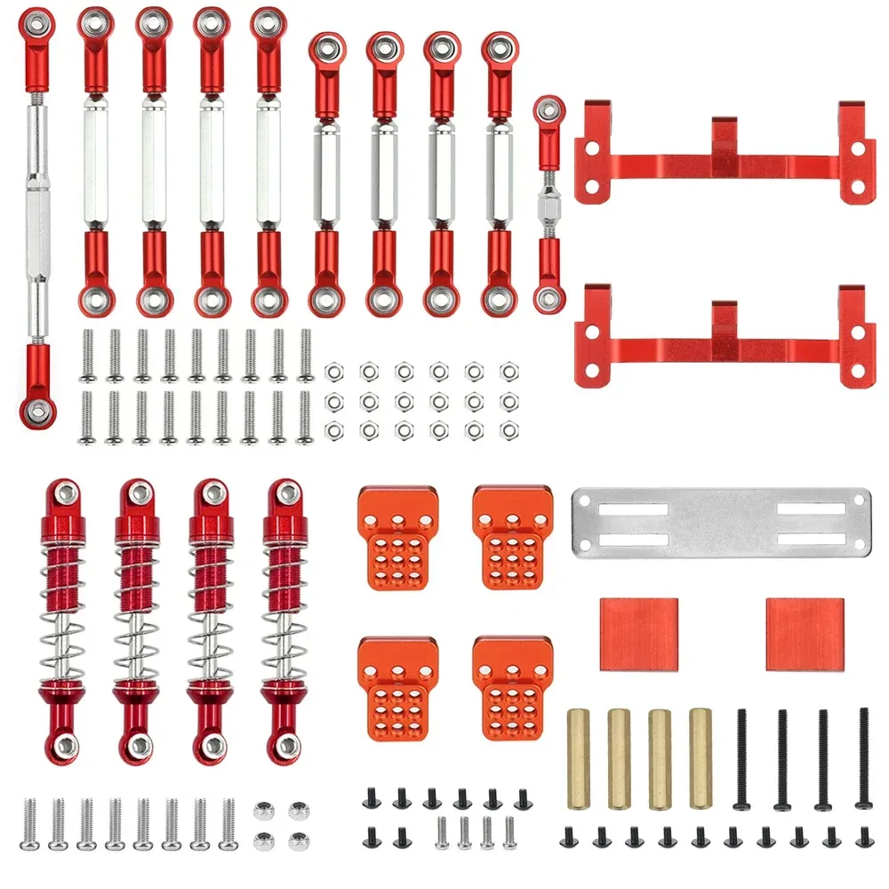 Upgrade Metall Zugstange Lenkung Zugstange Servo Stange Zugstange BasisStoßdämpfer für WPLC14 C24 1/16 MN 99S B90 98 RC Auto Teile