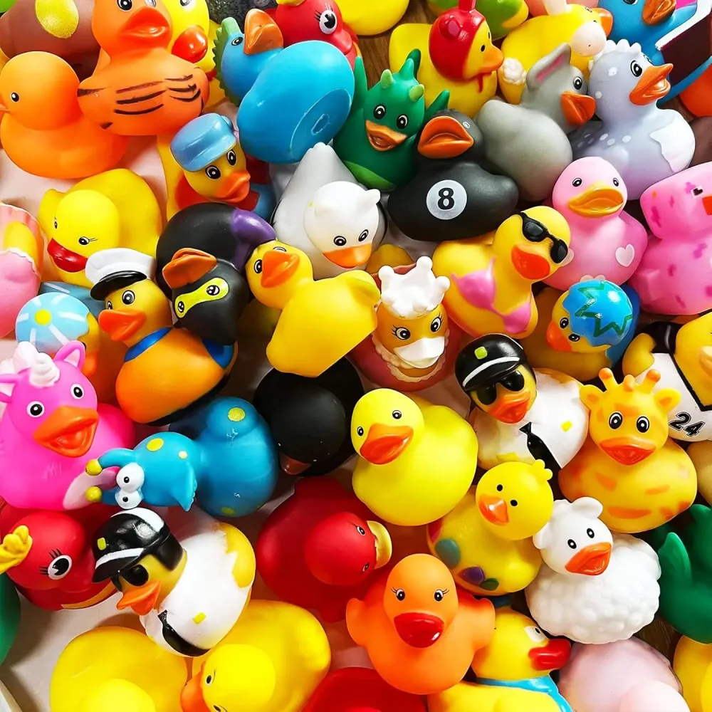 10?100 Stück Gummi-Ente für Jeep, Badespielzeug-Sortiment, große Schwimmer-Ente für Kinder, Babyparty-Zubehör, Partygeschenke, Geburtstag