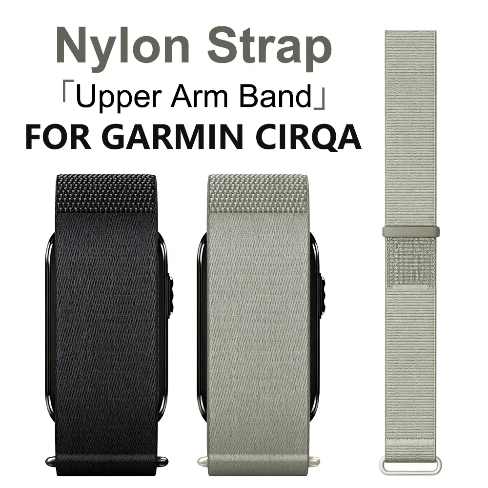 Nylon-Klettverschluss-Oberarmband für Garmin CIRQA Armband, Ersatz-Gurtband, gewebtes Zubehör