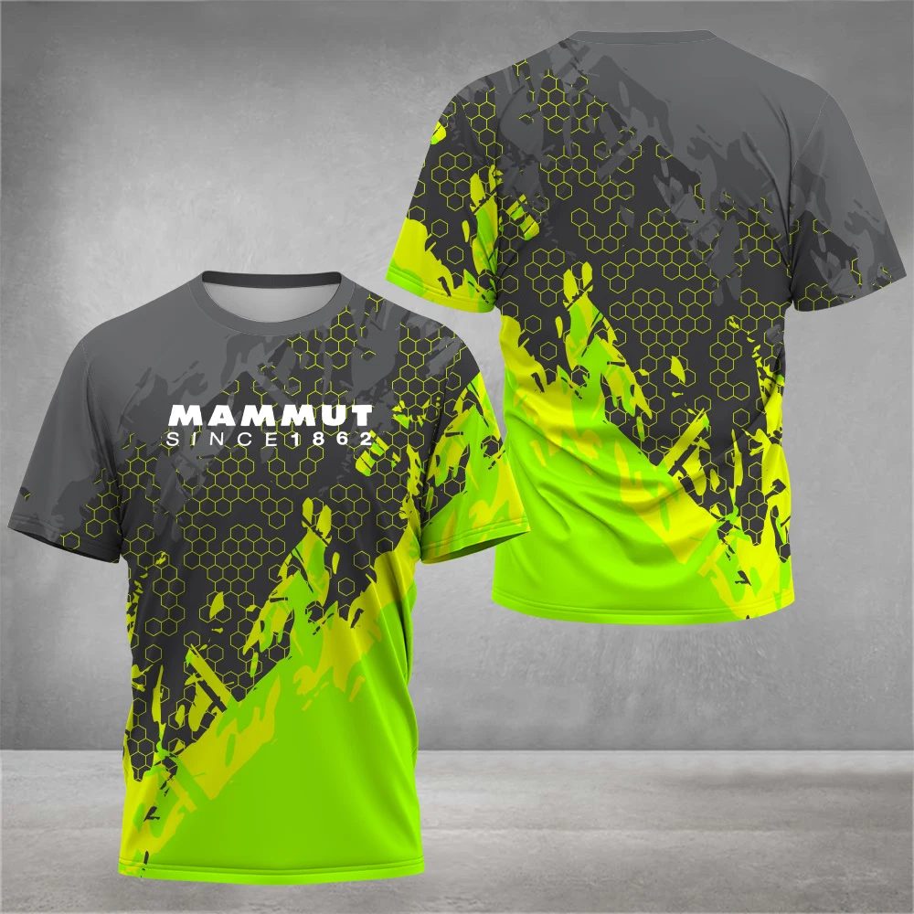 Herren Outdoor-Wander-T-Shirt, 3D-gedrucktes Design, Klettern, Langlauf, Laufen, Drifit, Camping-Kleidung, modisch