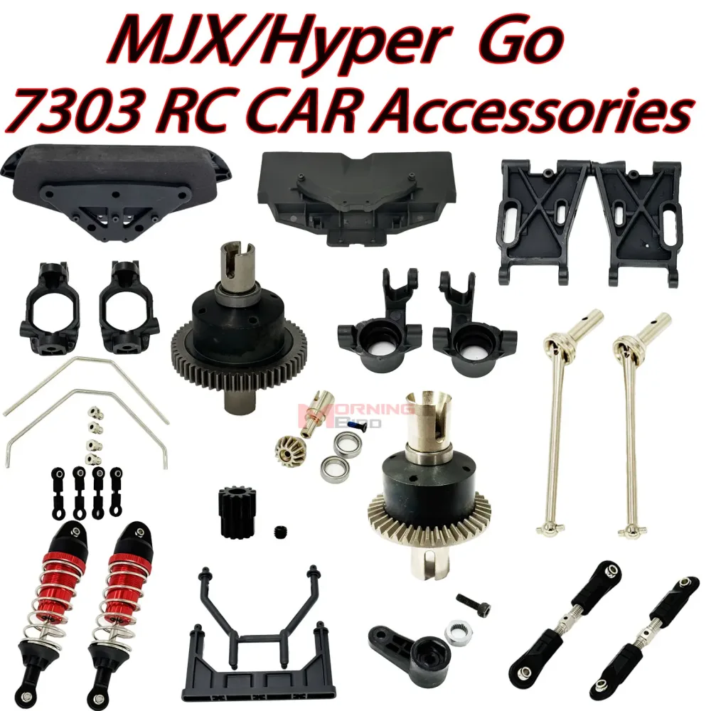 MJX RC Hyper Go 7303 RC Autoteile für modifiziertes Zubehör Differential Lenkgetriebe Lenkarm ESC Getriebe Reifen
