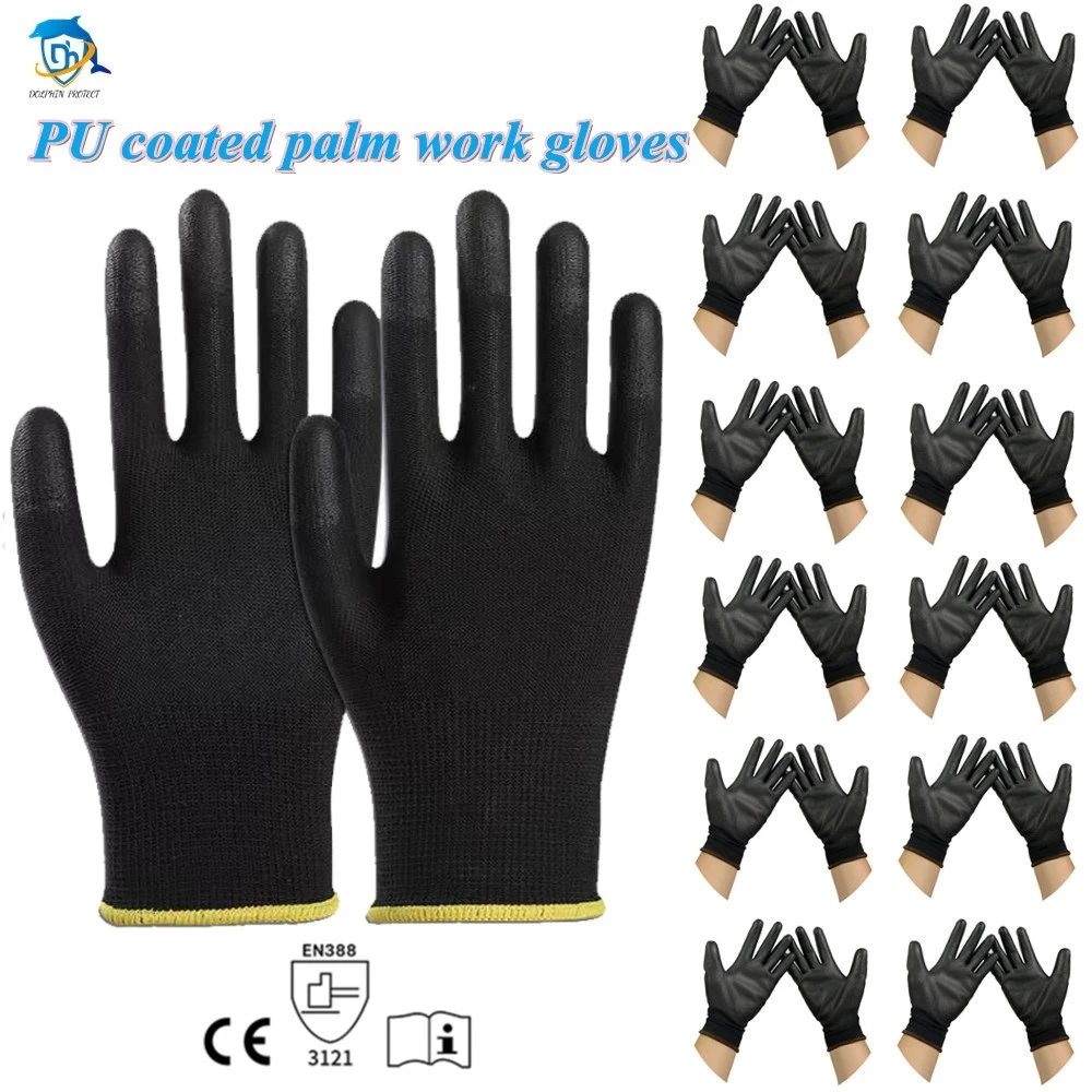 10?50 Paar Nylon-PU-Handschuhe, Sicherheits-Arbeitshandschuhe, Reparatur, spezielle Handschuhe, handflächenbeschichtete Handschuhe, Schreiner-Reparaturarbeiter-Zubehör
