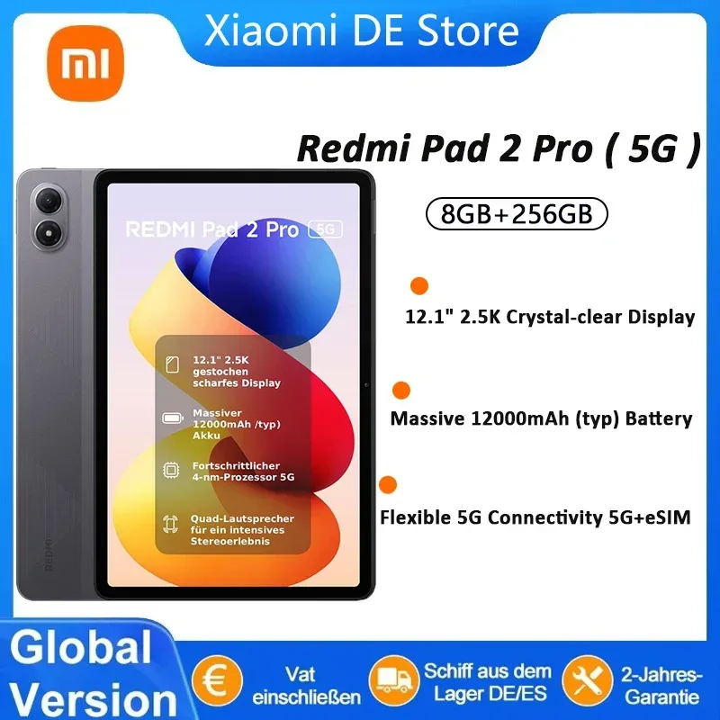 Xiaomi Redmi Pad 2 Pro 5G 8GB+256GB 12,1