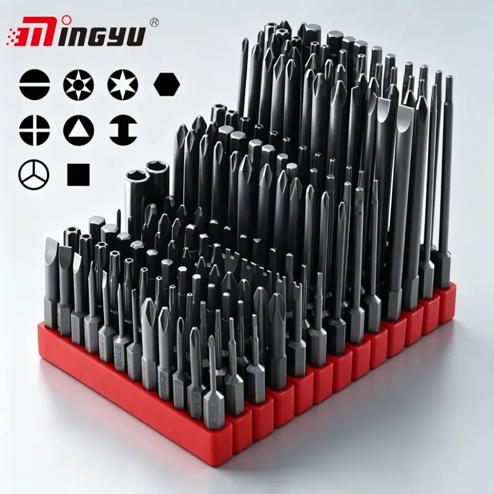 12 stücke Bits Für Elektrische Schraubendreher 1/4 zoll Schaft 50 75 100mm Lange Magnetic Power Tool Schraubendreher Bit Set