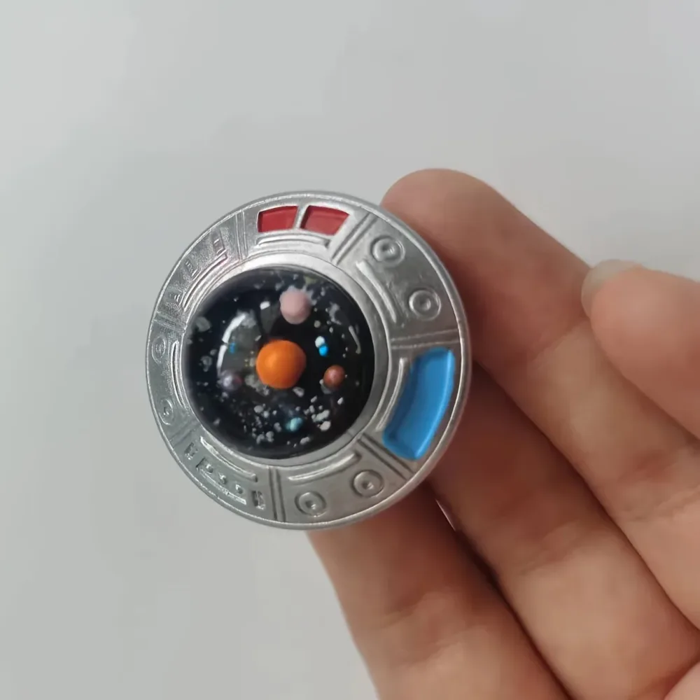 1 STÜCK Miniatur-eliminische UFO-Harzornamente, Miniatur-Landschaftsharz-Handwerksornamente, Weltraum-Gartendekorationshandwerk
