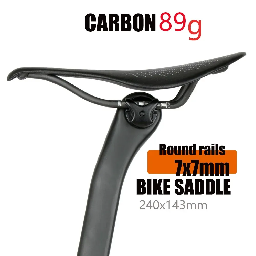 Neuer 89g EVA Carbon Fahrradsattel Komfortabler Ultraleichter MTB-Sattel 7x7mm Rennfahrrad Montage 240*143MM