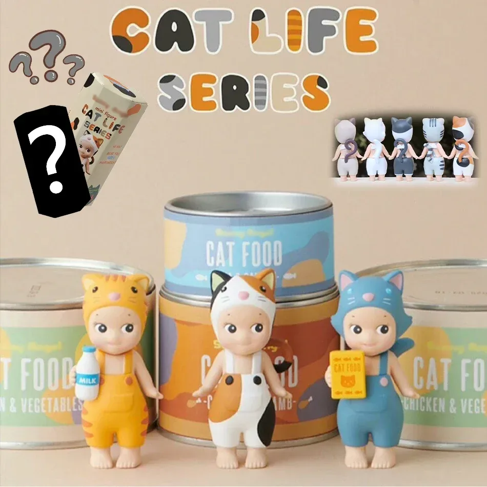 2026 Anime Sweater Figur CAT LIFE SERIE Position Instantnudeln Press-Landschaftsornament PVC-Modell Spielzeug Sammlerstücke Geschenke