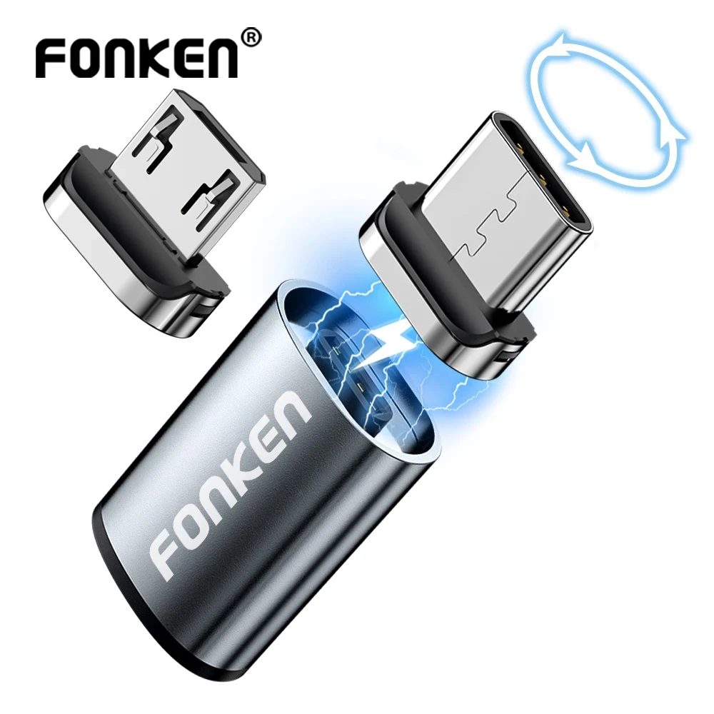 Magnetischer Kabelanschluss, Handy-Kabeladapter, Micro-USB, magnetische Spitze, Magnet-Ladegerät, Stecker, Typ C, Adapter für Huawei Android