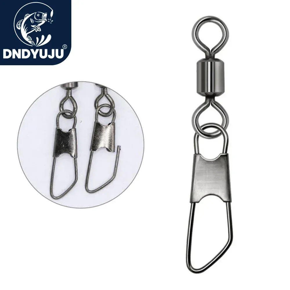 DNDYUJU 50 Stück Größe 5 # -14 #   Angelhaken Köder Wirbel Angeln Stecker Pin Lager Rollwirbel Angelgerät Angelgerät Karpfen