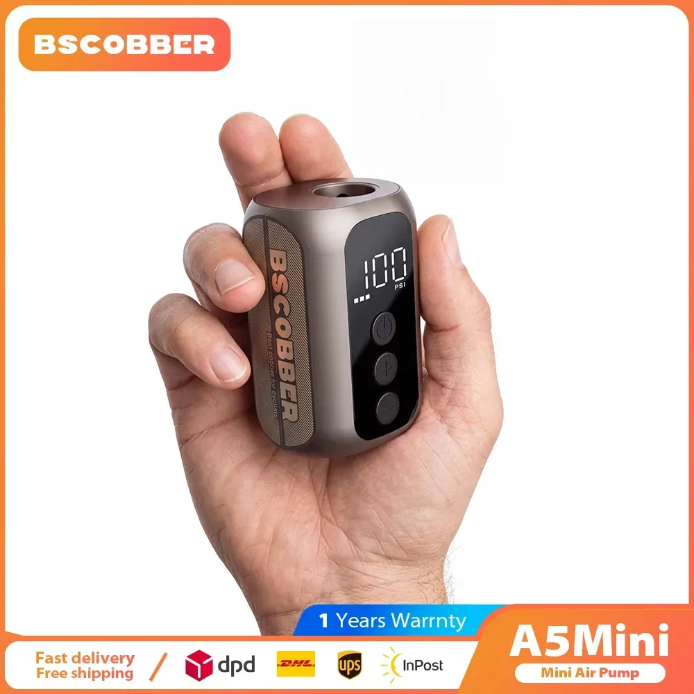 BSCOBBER A5mini Reifenfüller 100PSI Hochdruck Tragbare Luftpumpe Kabellose Wiederaufladbare Fahrrad-Zubehör