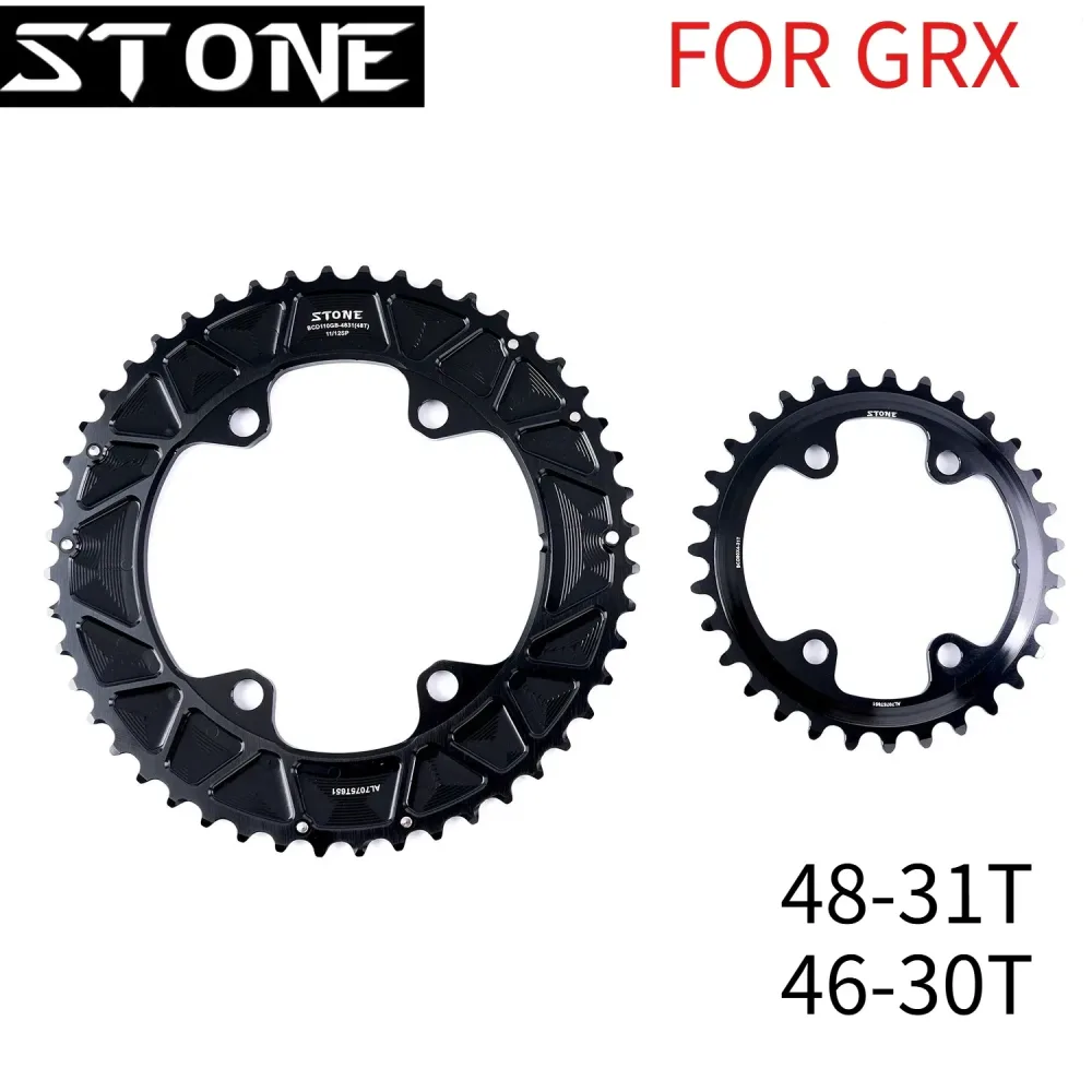 Stein Doppel Fahrrad Kettenblatt BCD110 Kies Kettenrad 48-31T 46-30T für GRX RX810 RX600 Rennrad Kurbel Kettenblatt Teile