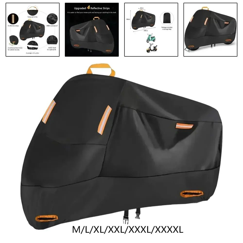 Motorradabdeckung Wasserdicht Ganzjährig Staubdicht UV-Schutz Outdoor Indoor Roller Verschleißfester Stoff Motorradabdeckung