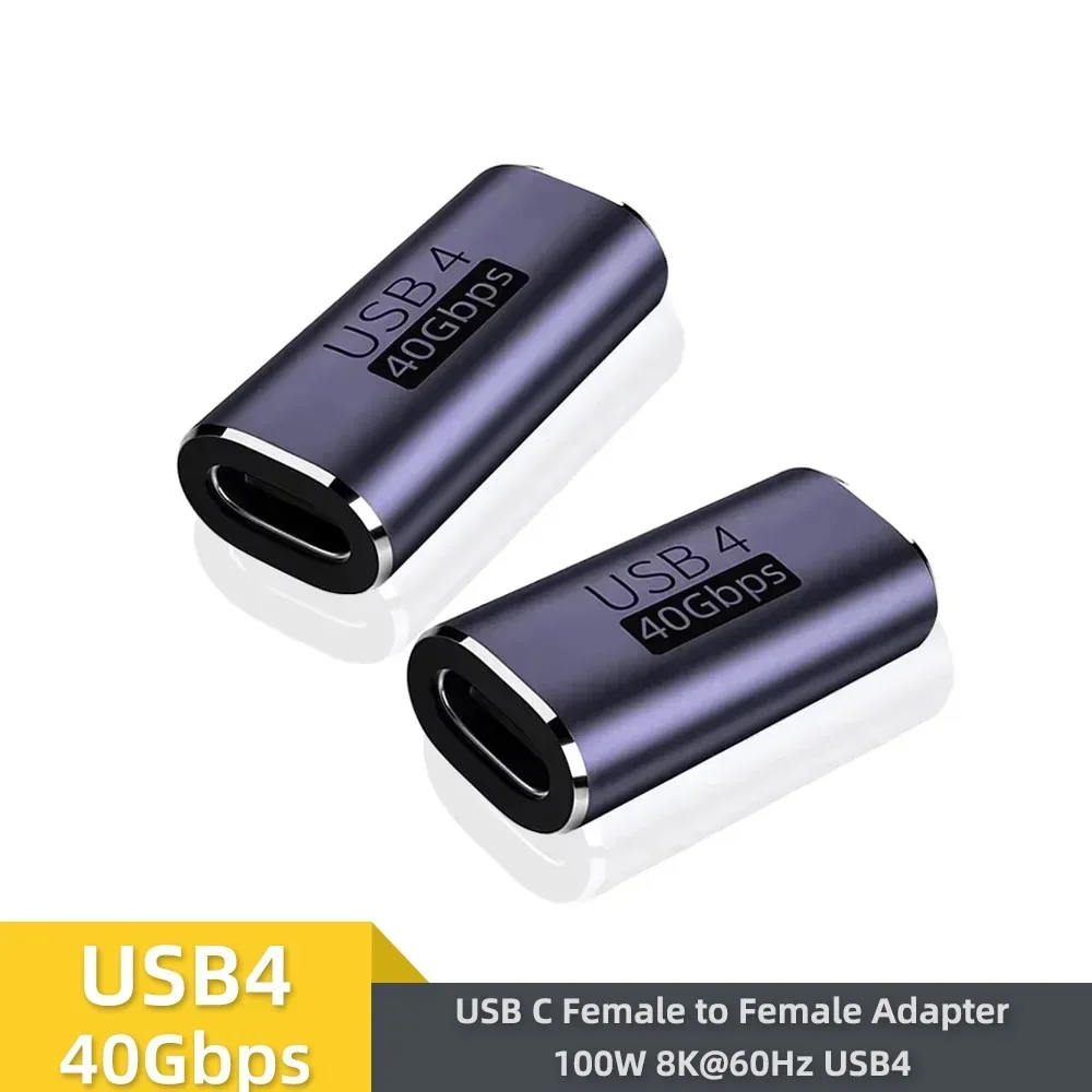 USB4.0 Thunderbolt3 40 Gbit/s Typ C Buchse auf Typ C Buchse Koppler Adapter für Super Schnellladegerät Datenübertragung 8K 4K Videokabel