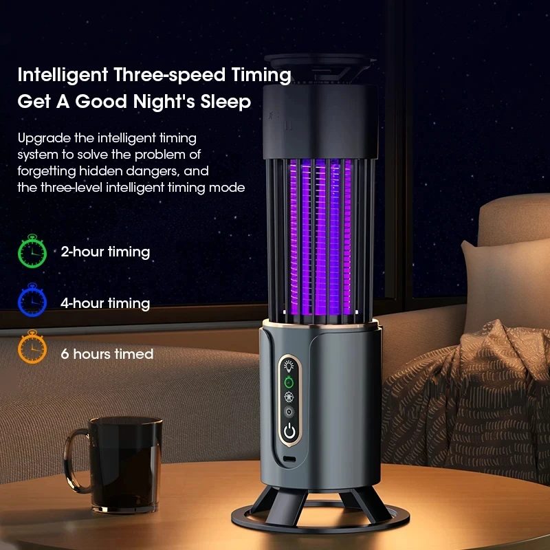 HOMEFISH USB-betriebene Mückenabwehrlampe zum Aufladen oder Einstecken Elektrische Insektenfalle Outdoor-Mückenabwehrlampe