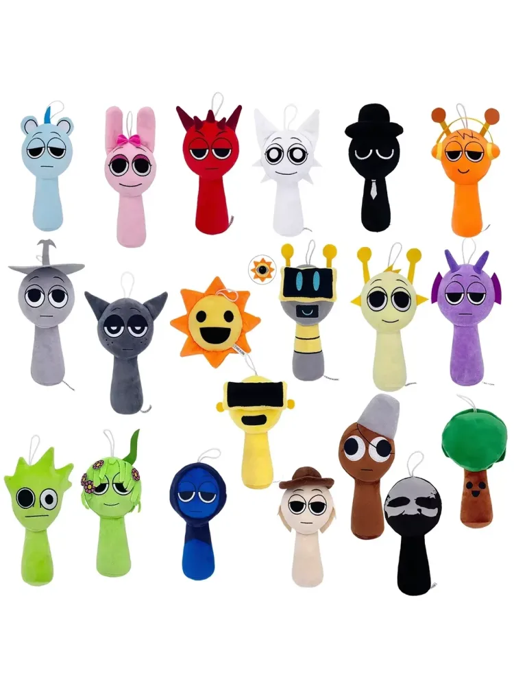 67styles Sprunki Plüschtiere Sprunki Puppen Oren Wenda Sprunki Stoffpuppe Plüsch-Stofftier Kinder Weihnachts-Geburtstagsgeschenk Heimdekoration