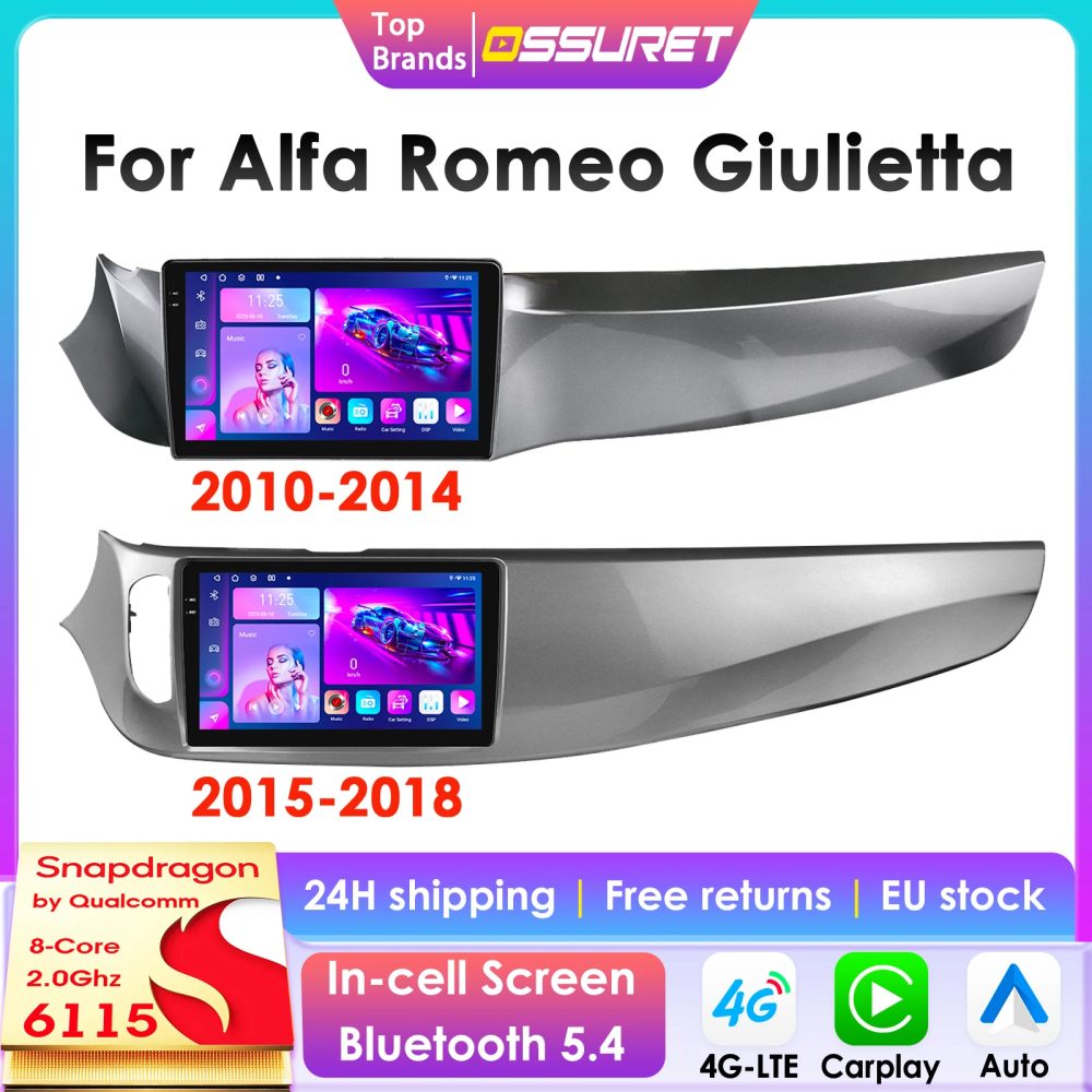 Snapdragon6115 Android14 Auto Radio Für Alfa Romeo Giulietta 2010-2018 Auto Multimedia Player Intelligente Bildschirm autoradio Carplay