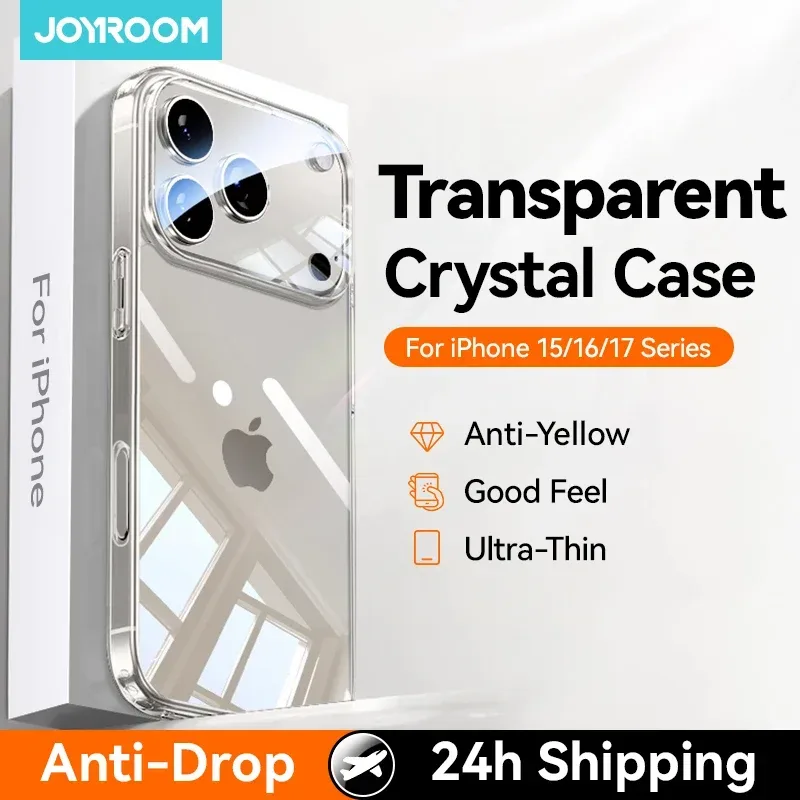 Joyroom Hülle für iPhone 18 Pro Max, Kristallklare Transparente Hülle ohne Vergilbung, Linsenschutz für iPhone 17 16 15 Pro Max
