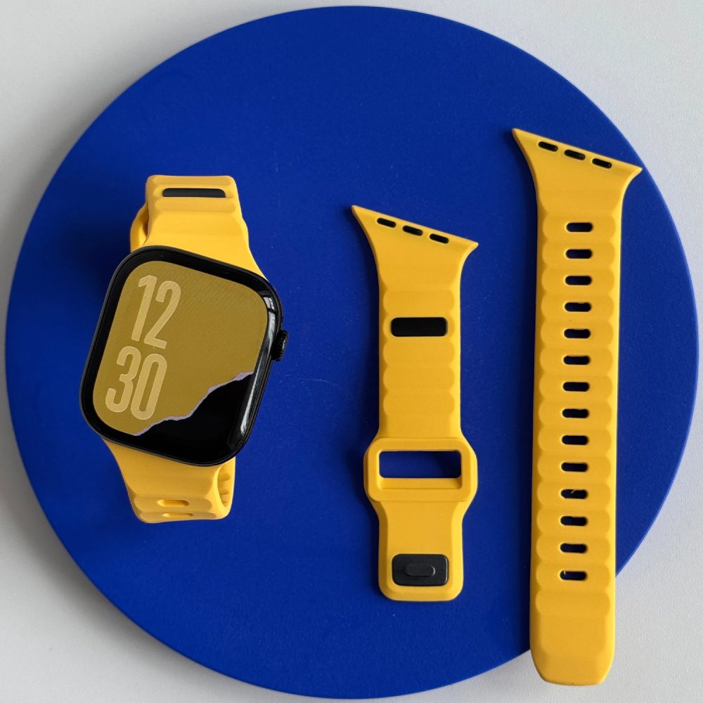 Kreatives, schräges Silikon-Sportarmband für Apple Watch 40mm 41mm 44mm 45mm S10 S11 46mm 42mm iWatch Series 11 10 9 8 7 6 5