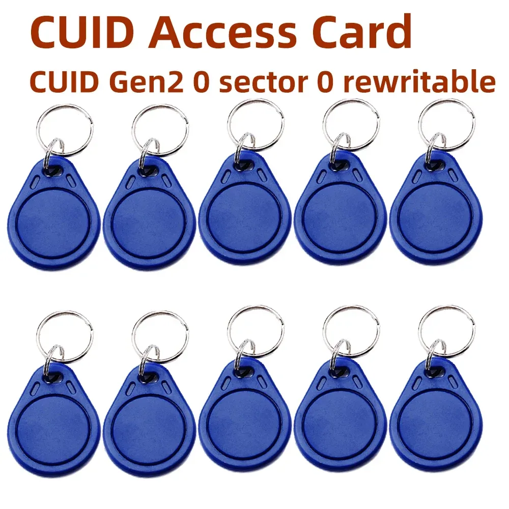 5/10 Stück GEN2 CUID Android App MCT Modifizierbarer UID NFC 1k S50 13,56MHz Schlüsselanhänger, beschreibbare HF 14443A CUID-Karte Block 0