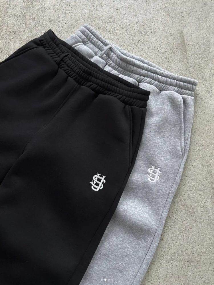 Neue Y2K-Hosen Personalisierte Hosen mit Reißverschluss am Bein Bestickte Hip-Hop Casual Jogginghosen Herren Retro Gerade Hosen Trainingsanzug Streetwear
