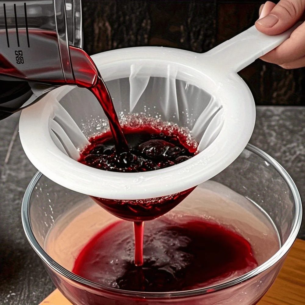 500-Count Ultrafeinmaschiger Filter |   Wiederverwendbares Hängesieb für Hausbrauerei, Küche, Saft- und Mehlsiebung, Lebensmittelsieb