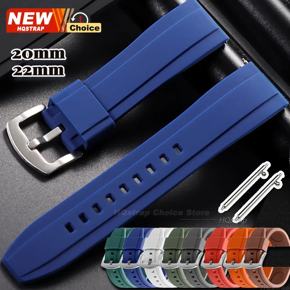 Sport-Silikon-Uhrenarmband, 20 mm, 22 mm, Smartwatch, universelles Armband für Seiko-Armband, für Rolex, Gummiband, wasserdichter Gürtel