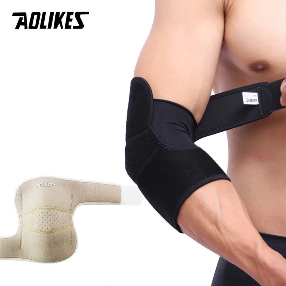 AOLIKES 1 Stück Ellenbogenbandage, wendbare Stützbandage für Gelenke, Arthritis-Schmerzlinderung, Sehnenentzündung, Genesung bei Sportverletzungen