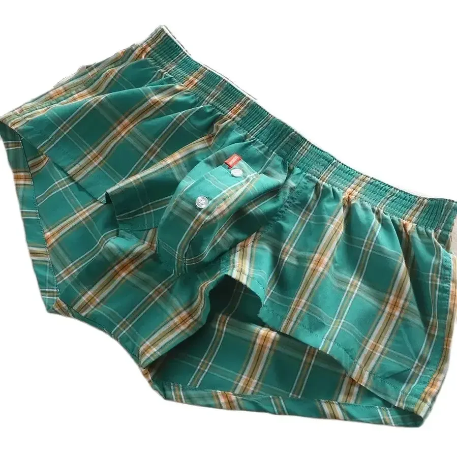 SEOBEAN SEXY BAUMWOLL-SHORTS FÜR HERREN HOME COMFORT CHECKERED FIT TRUNKS