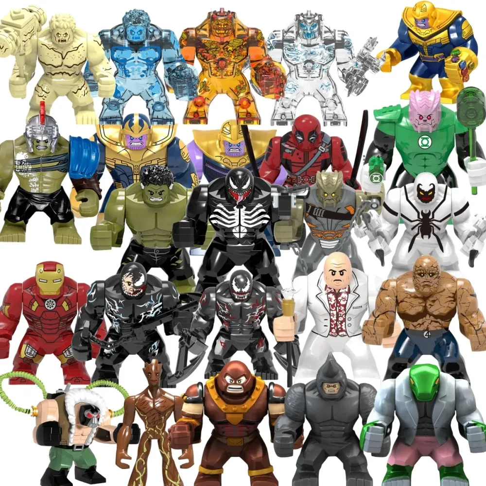 Blind Box Mini Bausteine X1255 Figuren Big Goblin Spiderman Iron Man Venom Captain Hawk Deadpool Rüstung Weihnachten Geschenk Spielzeug