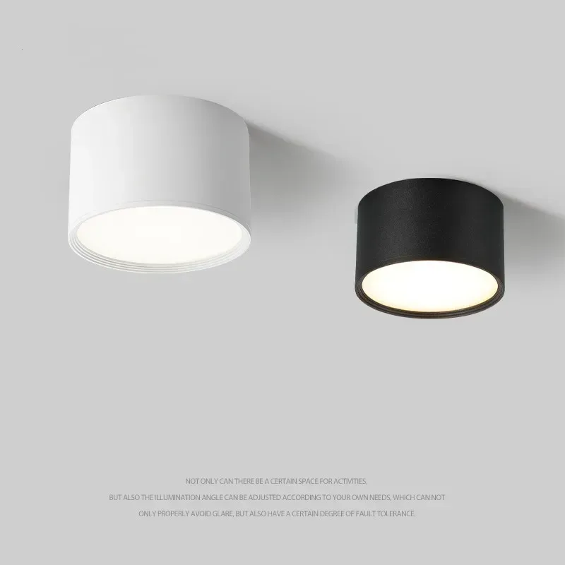 Ultradünnes Aufbau-Downlight, Runde LED-Deckenleuchte ohne Bohren, Deckenstrahler für Gewerbe, Büro und Flur