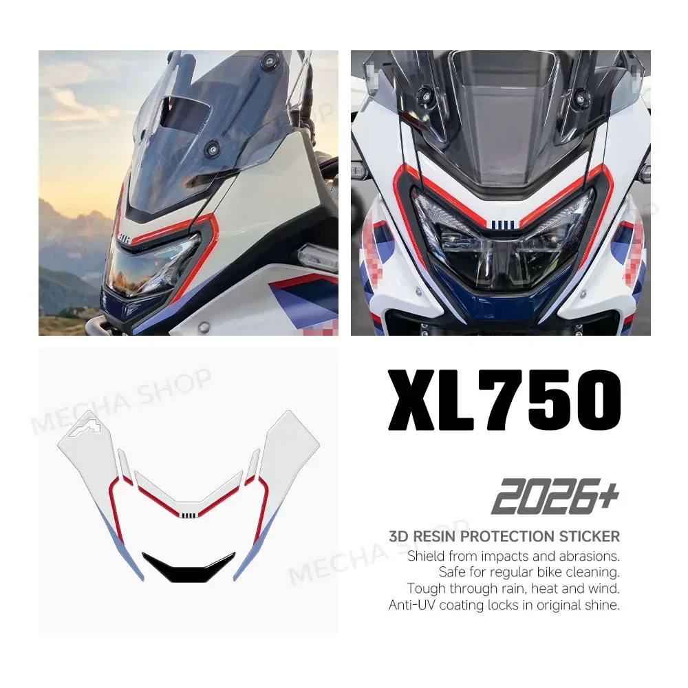 Für Transalp XL 750 2026 Zubehör 3D-Epoxidharz-Aufkleber-Schutzset