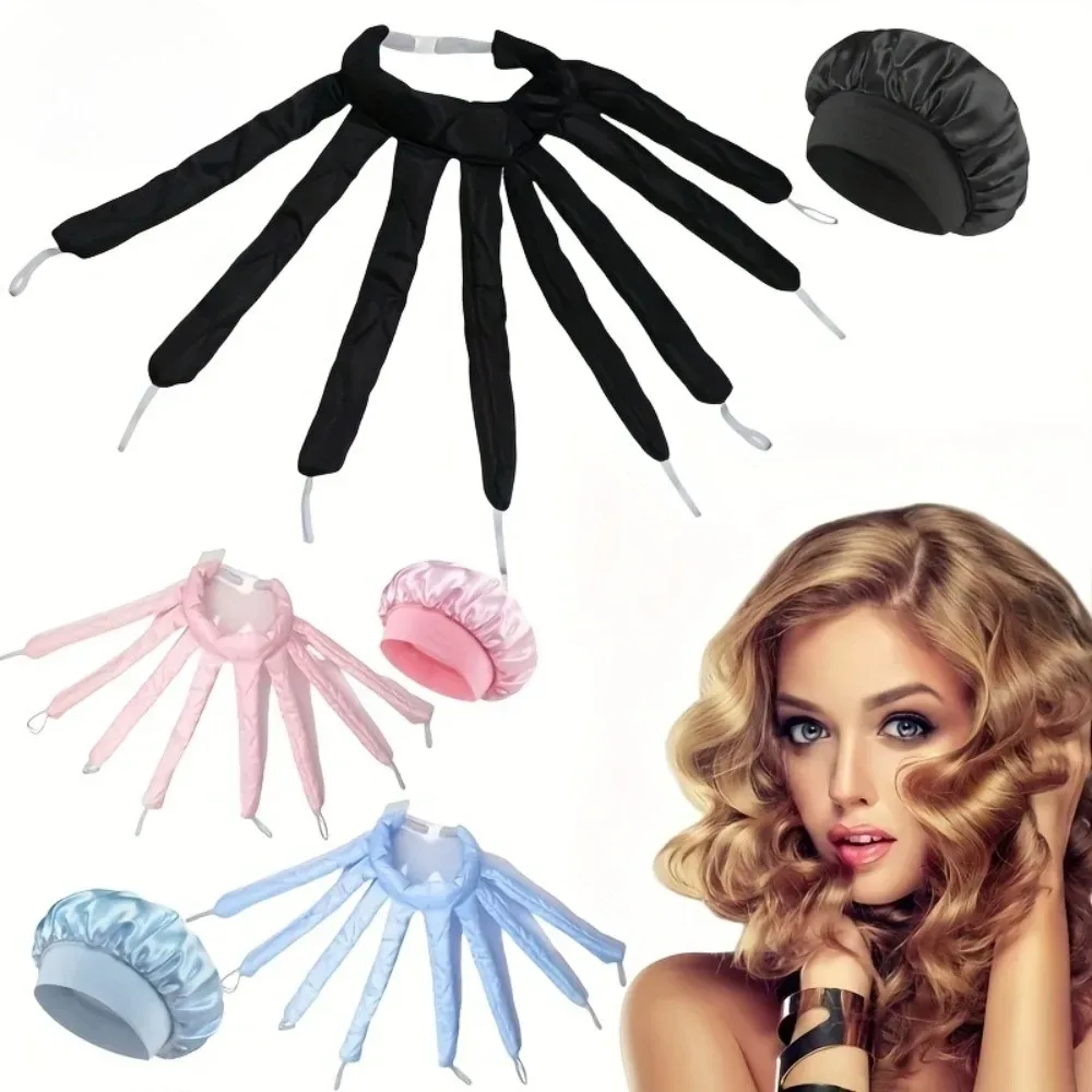 2Pcs Heatless Curling Eisen Stirnbänder Nacht Kappe Octopus Curling Eisen Weiche Übernachtung Curling Eisen Weiche Stirnband Haar Styling Werkzeuge