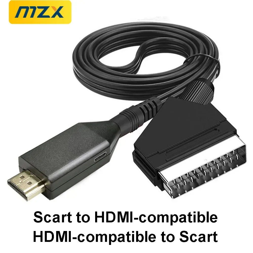 Scart zu HDMI-kompatibel & HDMI-kompatibel zu Scart Kabel Konverter 1080P Adapter Video Audio AUF HDTV PC DVD Spiel Zubehör