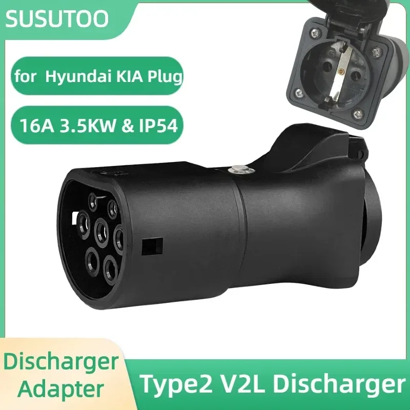 Für Hyundai KIA BYD MG Genesis Voyah Jaecoo7 Ebro Omoda 9 Entladung Für Type2 Auto Entladung mit 16A buchse EV Adapter
