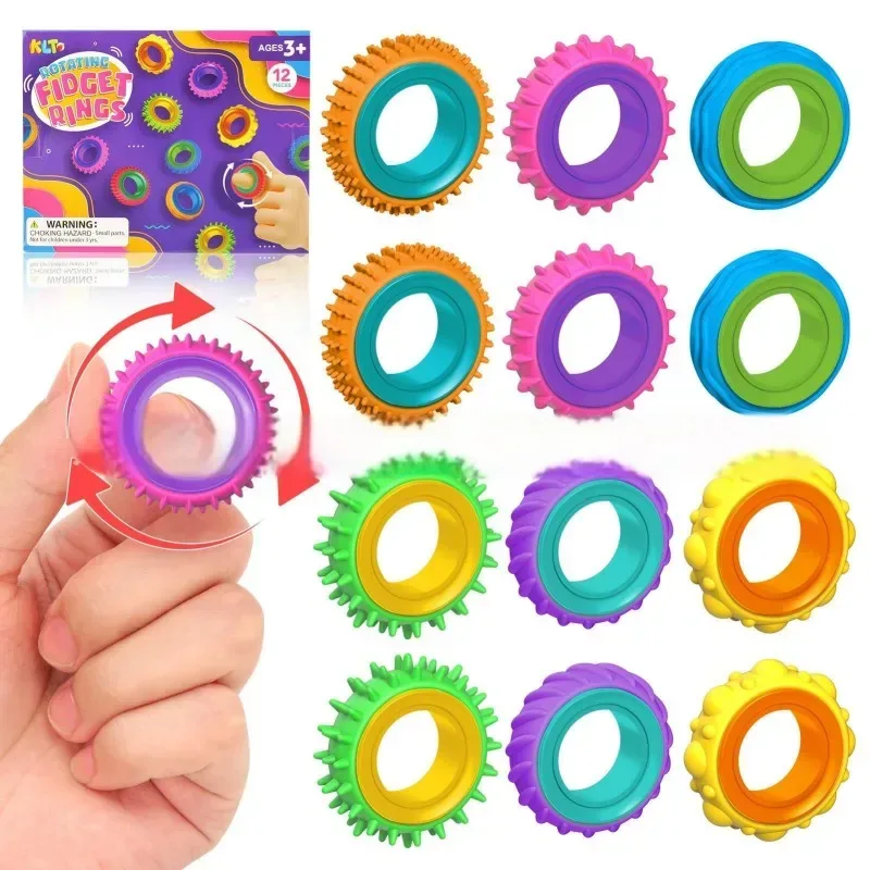 Neues Fidget Toys Kinder-Sensorring aus Silikon, Silikon-Dekompressionsspielzeug, sensorischer Ring
