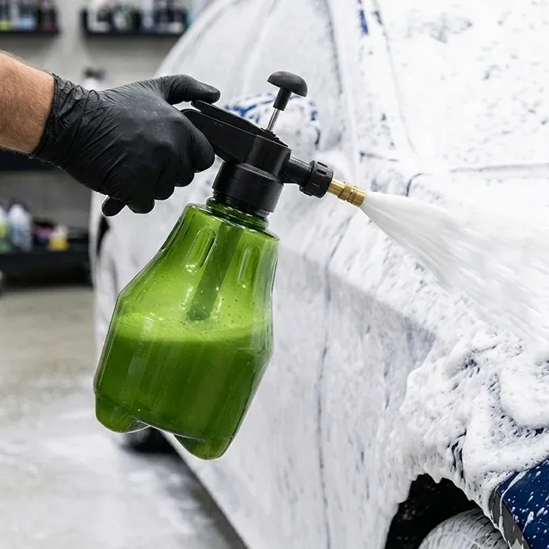1,5L Auto-Waschsprühflasche Handgehaltener Auto-Waschkanne Druckluft-Sprühgerät für Auto, Haus und Garten Reinigungswerkzeuge
