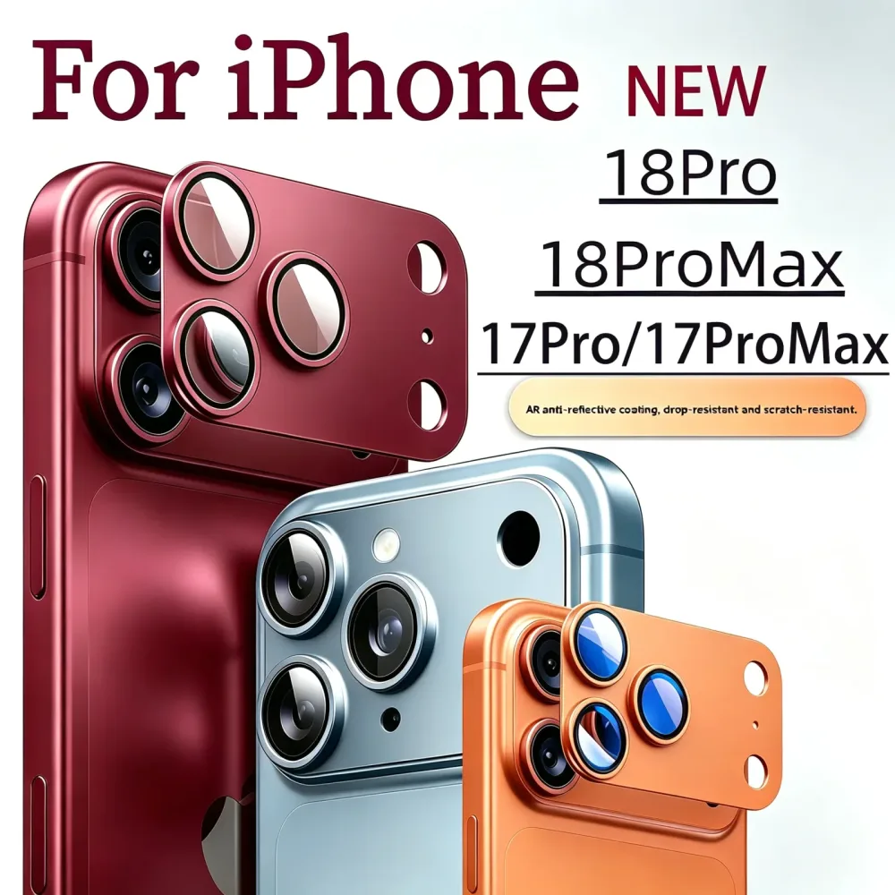 3/2/1 Stück Matte Schutzfolie für iPhone 18 Pro Max 17 Pro Max, Vollständige Linsenabdeckung, Ultradünner Kameraschutz mit Metallrahmen