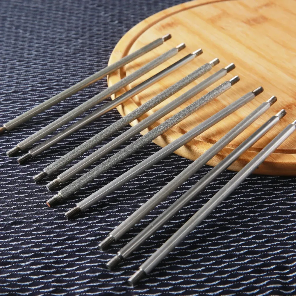 6 mm zylindrischer Stab Diamant-Schleifsteine Küchenmesser Schleifstein Diamantstab Ruixin Pro RX008