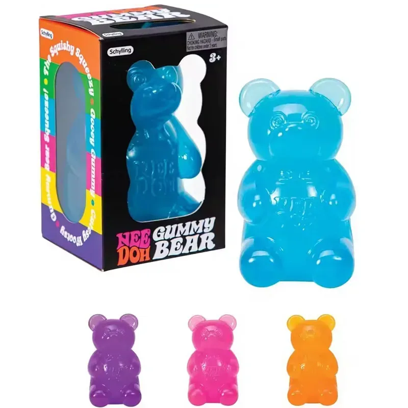 HOT Niedlicher Bär Maltose-Quetschspielzeug Buntes Sensorisches Spielzeug Kreatives Neues Produkt Schreibtischdekoration Stressabbau-Puppe