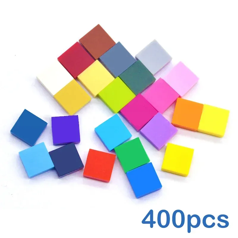 400 stücke DIY Bausteine Figur Ziegel Glatte 1x1 24 Farbe Pädagogisches Kreatives Spielzeug für Kinder Größe Kompatibel mit 3070