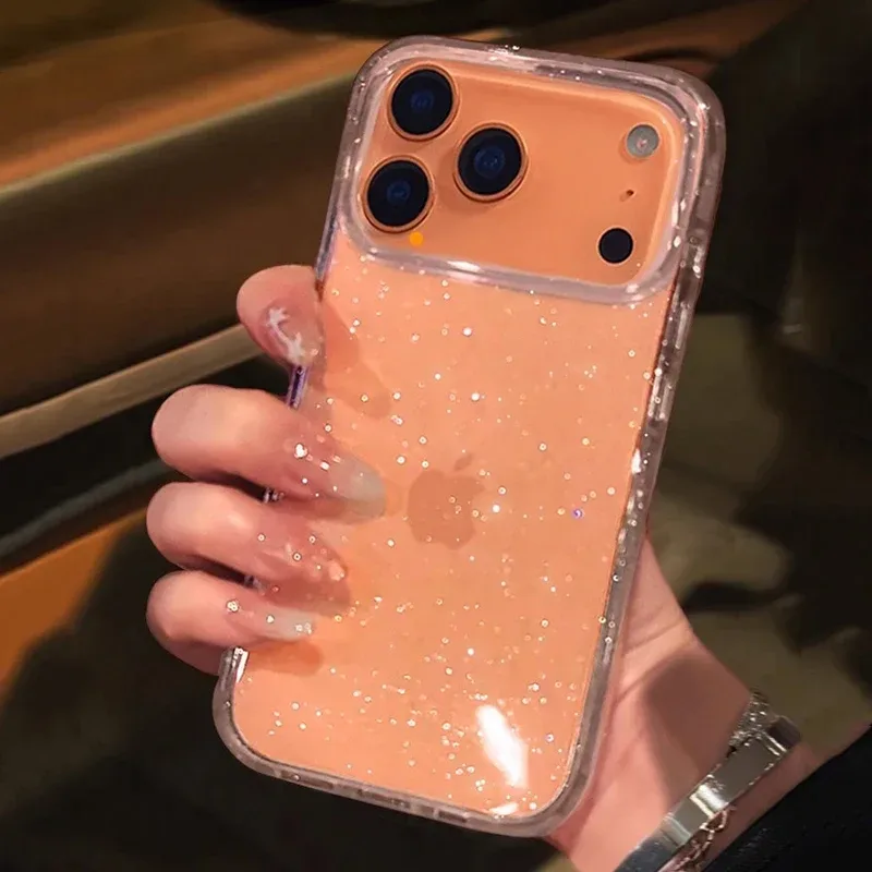 Luxuriöse Modische Glitzernde Transparente Handyhülle für iPhone 18 17 Pro Max 16 15 14 13 12 11 XS X XR 7 8 Plus 16E 17 Air Cover