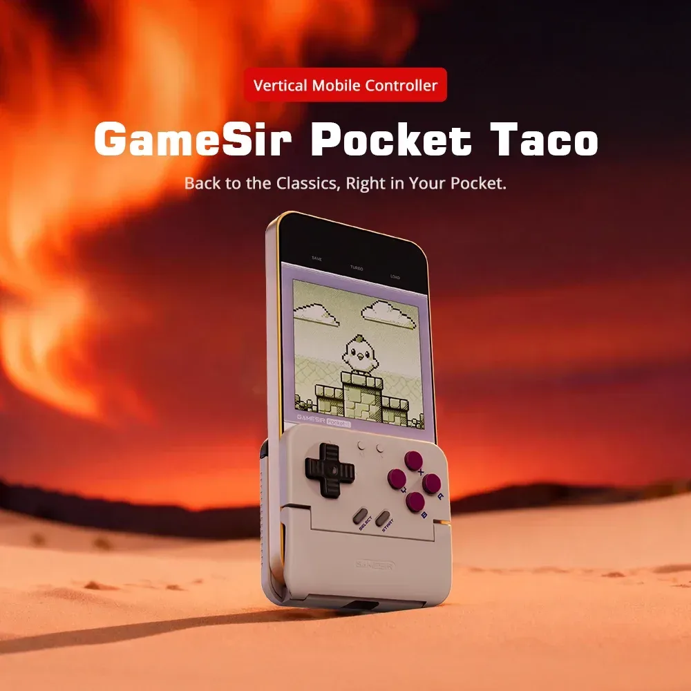 Gamesir Pocket Taco Mobiler Controller Gamepad für Android, Tragbarer Klemm-Gamepad für klassische Arcade-Spiele, Vertikaler Handheld-Gamepad