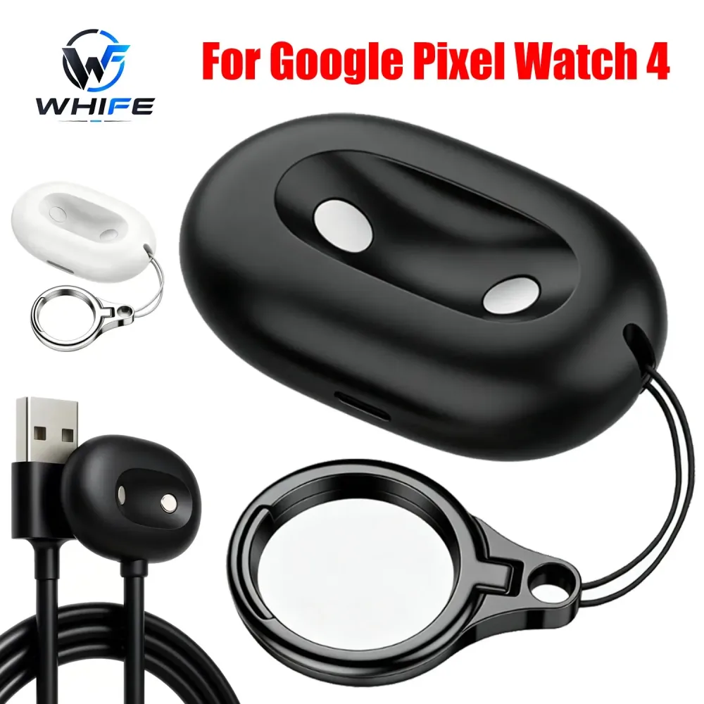 Magnetisches Ladegerät für Google Pixel Watch 4 41/45mm Kabelloses Schlüsselanhänger-Smartwatch-Ladegerät mit Seitendock Reise-Ladegeräte