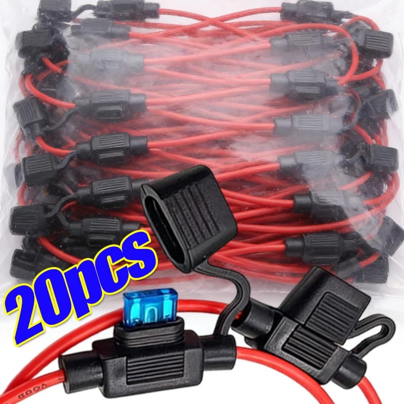 12V 30A mit Sicherungen Klingenkabel-Trennschalter Steckdose Automotive Sicherungssockel Auto Mini-Klingensicherungshalter Spritzwassergeschützte Box