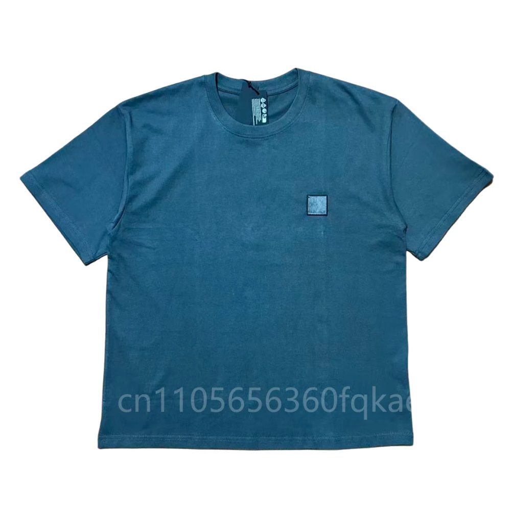 2026 Quadratischer Kompass-Rosen-Patch im italienischen Luxusmarken-Stil ? 3 Etiketten T-Shirts aus reiner Baumwolle für Herren, Rundhals, Kurzarm, Sommer-Oberteile