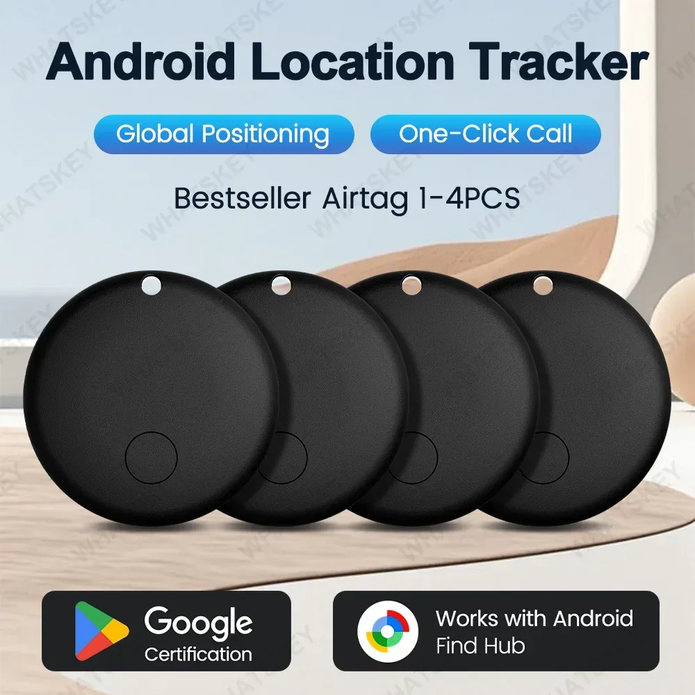 Android Anti-Verlust-Tracker für Google Find My Positioning Fernortung Sprachlokalisierung für Koffer Schlüssel Taschen Spielzeug Smart Airtag