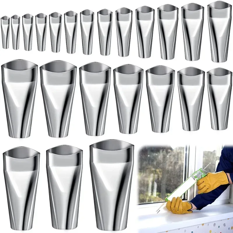 14-teilige Abdichtungs-Finisher, Silikon-Dichtungsdüse, Kleberentferner, Schaber, Abdichtungsdüse, wasserdichter Glan, Badezimmer, Fenster, Waschbecken