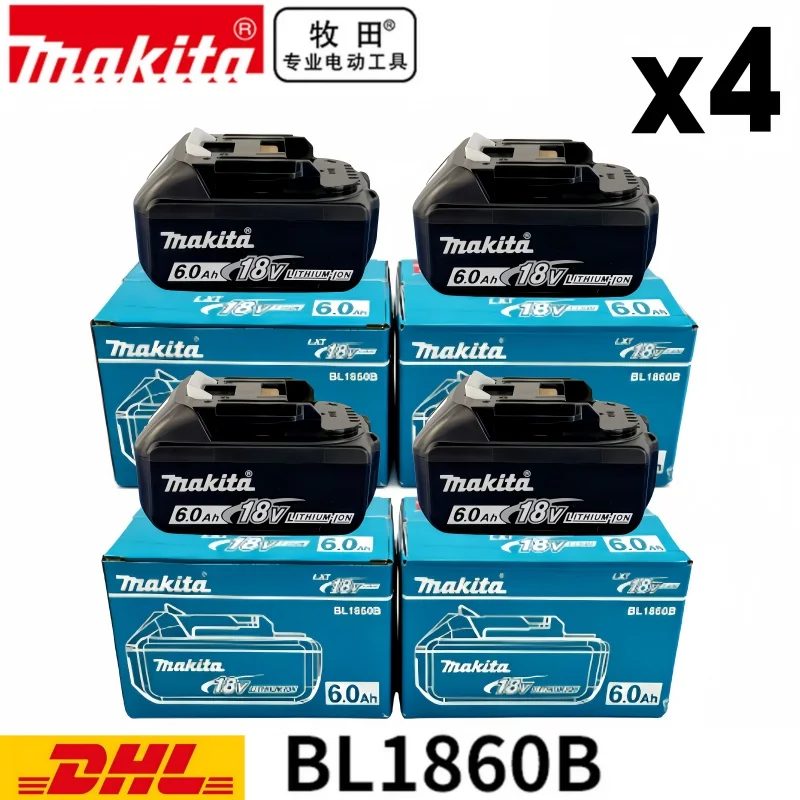 Original 6AH Makita BL1860 6Ah Akku für Elektrowerkzeuge Li-Ionen Ersatzakku LXT BL1850 BL1840 für 18V Schrauber mit BMS 18V Akku