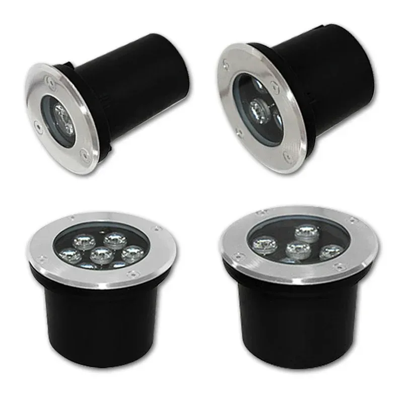 LED-Untergrundleuchte, 1 W, 3 W, 5 W, 7 W, LED-Stehlampe, Bodenleuchte für den Außenbereich, Landschaft, Garten, quadratischer Weg, vergrabener Hof, 85?265 V, DC12 V, IP67